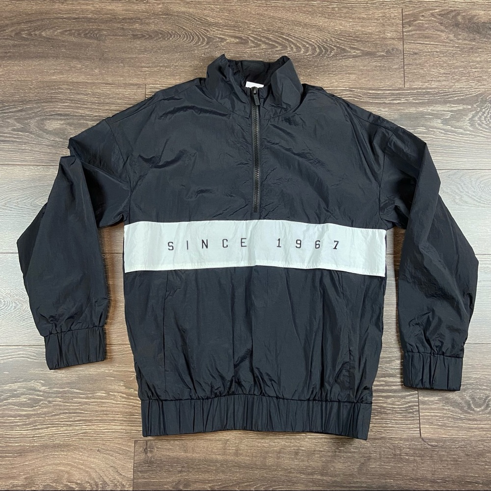 Kappa Black Windbreaker Size: XL